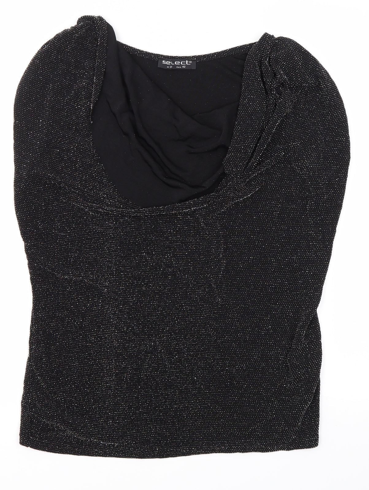 Womens UK Size 14 Select Black Basic Blouse