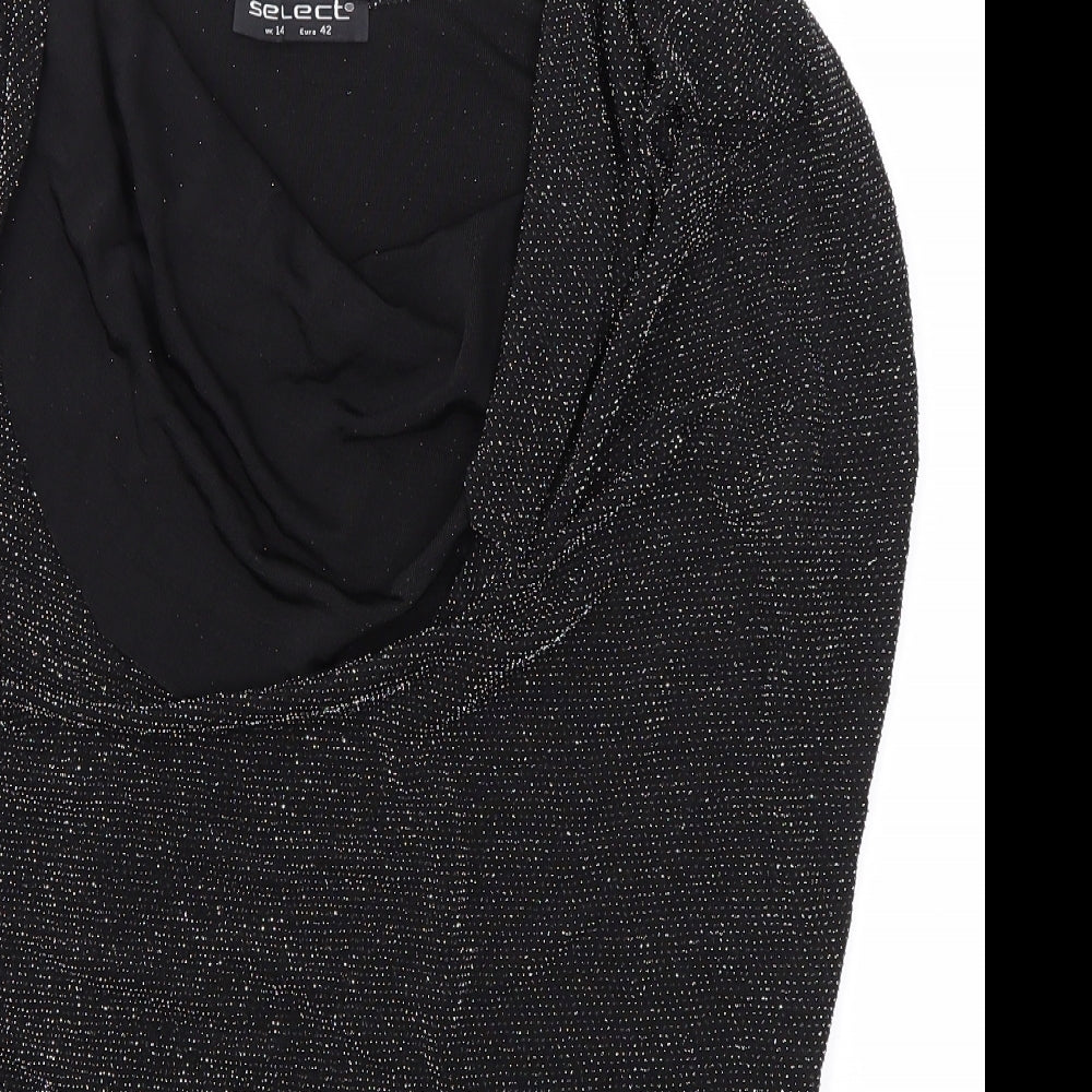 Womens UK Size 14 Select Black Basic Blouse