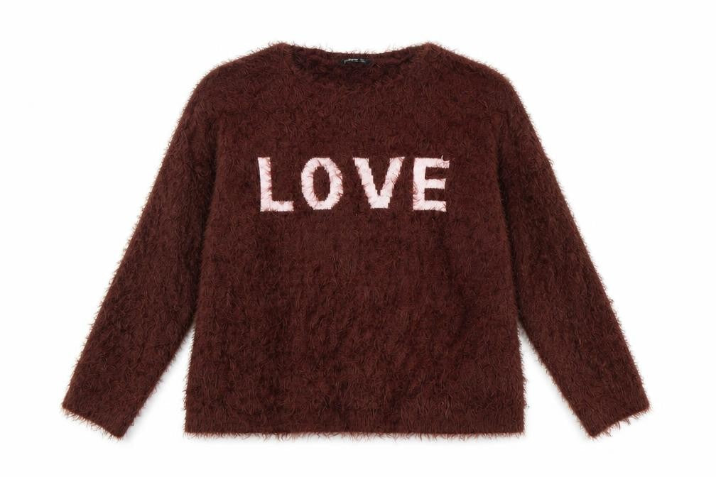 Womens UK Size L Stradivarius Brown Pullover Jumper