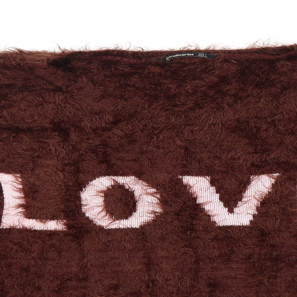 Womens UK Size L Stradivarius Brown Pullover Jumper