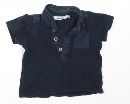 Front view of Preworn Baby Blue Basic Polo, size 12, Months