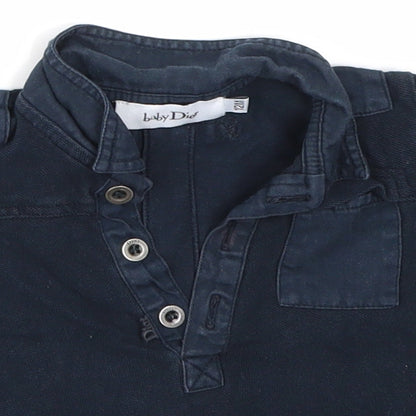 Close-up detail of Preworn Baby Blue Basic Polo, size 12, Months