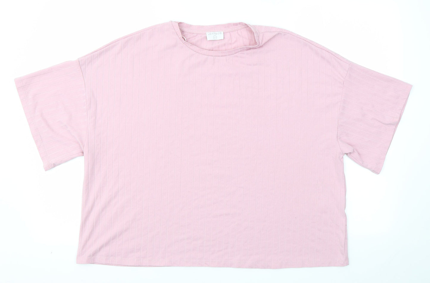 Womens UK Size 14 JEFF & CO Pink Basic T-Shirt