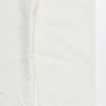 T.M. Collection Womens White   Dress Pants Trousers Size L L30 in