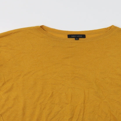 Womens UK Size 14 New Look Yellow Pullover Jumper