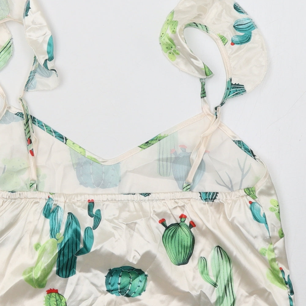 Womens UK Size 10 Nasty Gal White Cropped Tank