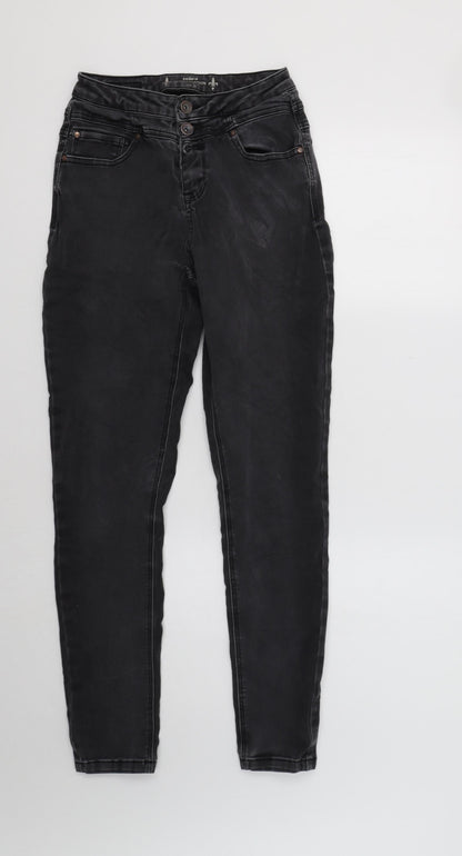Zebra Womens Grey   Skinny Jeans Size 8 L29 in