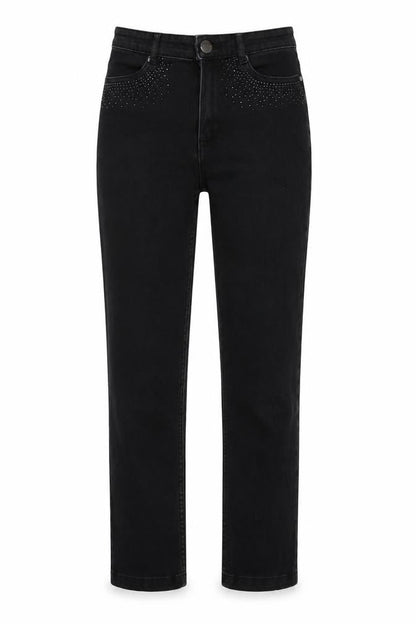 Front view of Marks & Spencer women’s grey skinny jeans, size UK 8, 27-inch leg