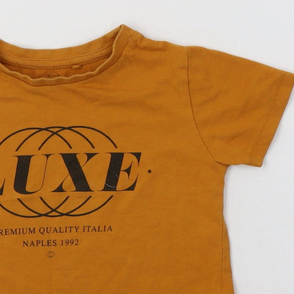River Island Girls Yellow   Basic T-Shirt Size 2-3 Years