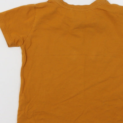 River Island Girls Yellow   Basic T-Shirt Size 2-3 Years