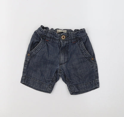 Additional front view of Next boys’ blue cargo shorts, size 3, years