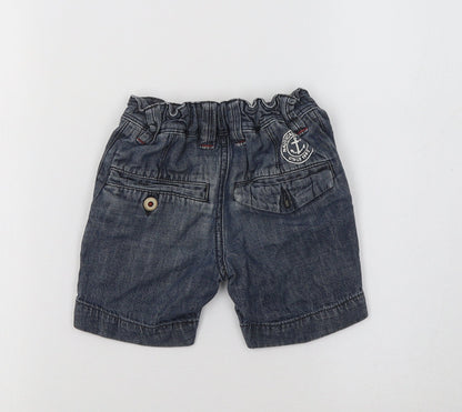 Back view of Next boys’ blue cargo shorts, size 3, years