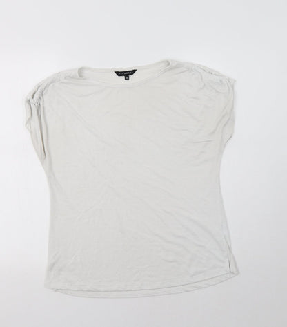 Womens UK Size 10 Peacocs White Basic T-Shirt