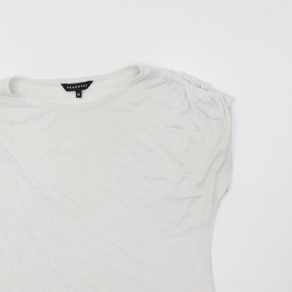 Womens UK Size 10 Peacocs White Basic T-Shirt