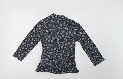 Womens UK Size 10 Select Grey Basic Blouse