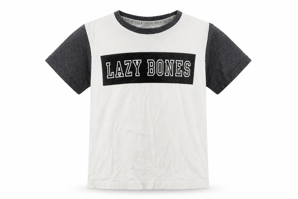 Front view of F&F girls’ white basic t-shirt, size 6-7, years - lazy