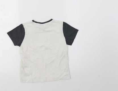 F&F Girls White   Basic T-Shirt Size 6-7 Years  - Lazy