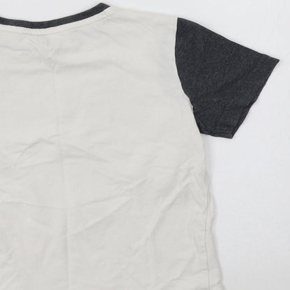 F&F Girls White   Basic T-Shirt Size 6-7 Years  - Lazy