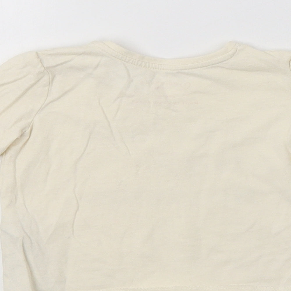 Brand and care label for Primark Baby Ivory Basic T-Shirt, size 6-9, Months
