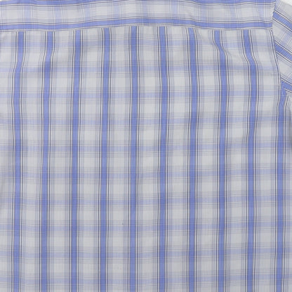 Thomas Na Mens Blue Check   Button-Up Size XL