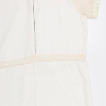 Premium Nex Womens Ivory Colourblock  Shift  Size 14  - Back zip Sheer Sections to dress