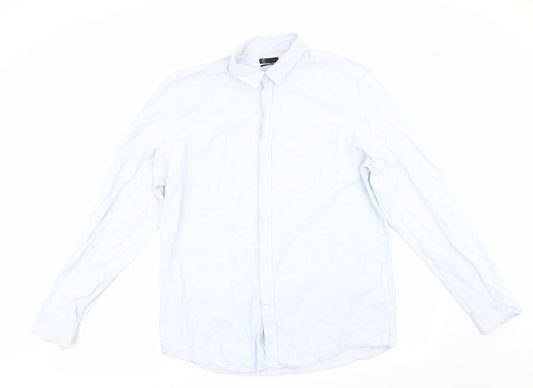 Mens UK Size L Cubas AS Blue  Button-Up Long Sleeve Casual Shirt