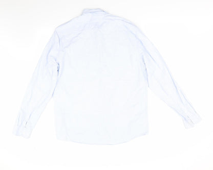 Mens UK Size L Cubas AS Blue  Button-Up Long Sleeve Casual Shirt
