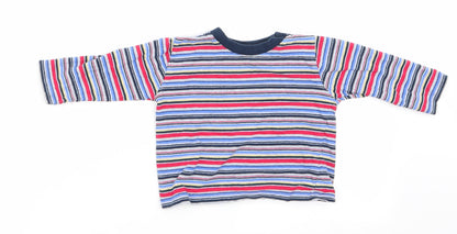 Mothercare Boys Red Striped  Basic Casual Size 9-12 Months  - Red White Blue Grey Stripe