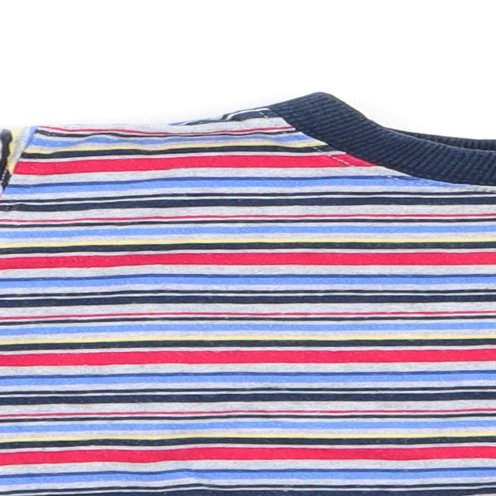 Mothercare Boys Red Striped  Basic Casual Size 9-12 Months  - Red White Blue Grey Stripe