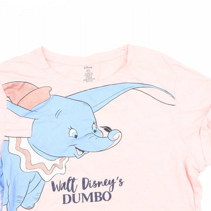 Disney at Primark Womens Pink Animal Print   Pyjama Top Size XS  - Walt Disney's Dumbo