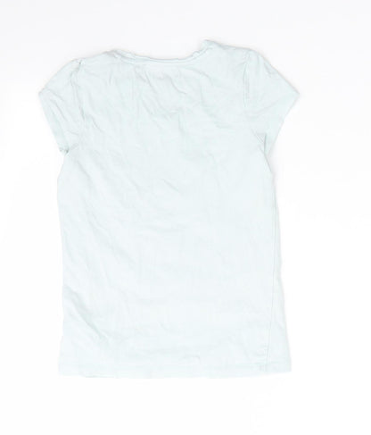 Blue Zoo Girls Blue   Basic T-Shirt Size 5-6 Years  - Mermaid Hair Don't Care