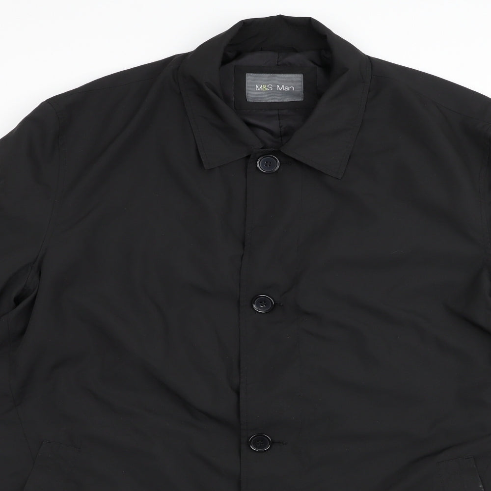 Mens UK Size  Marks and Spencer Black Overcoat