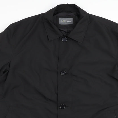 Mens UK Size  Marks and Spencer Black Overcoat