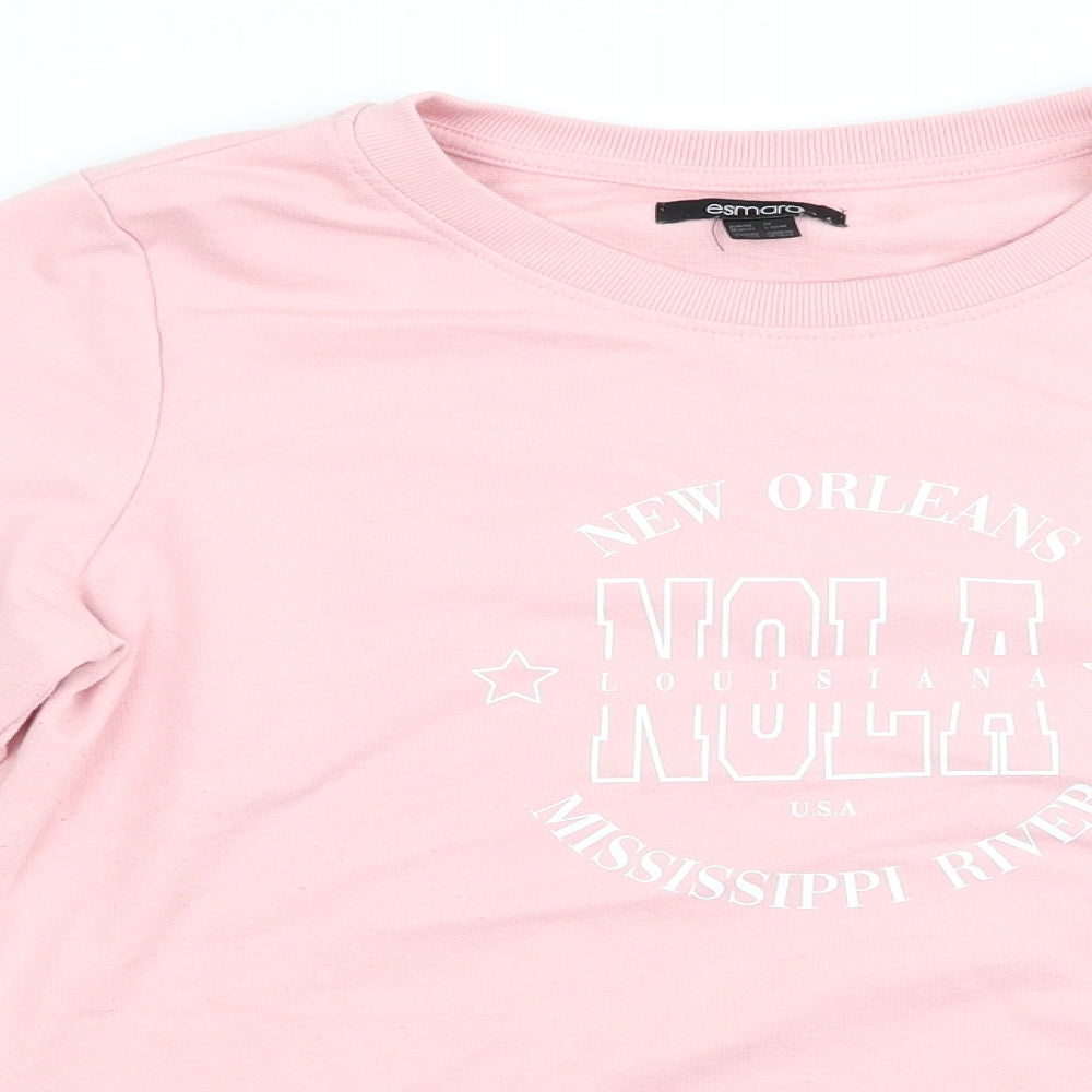 ESMARA Womens Pink   Pullover Sweatshirt Size M  - New Orleans