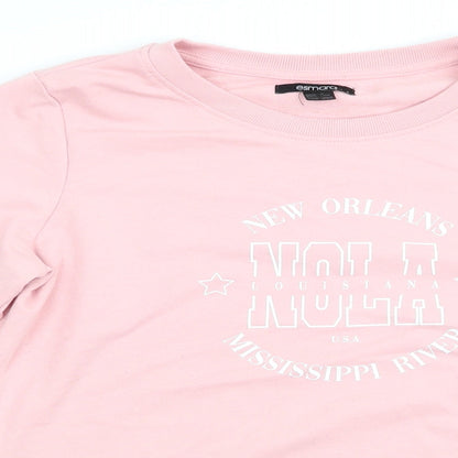ESMARA Womens Pink   Pullover Sweatshirt Size M  - New Orleans
