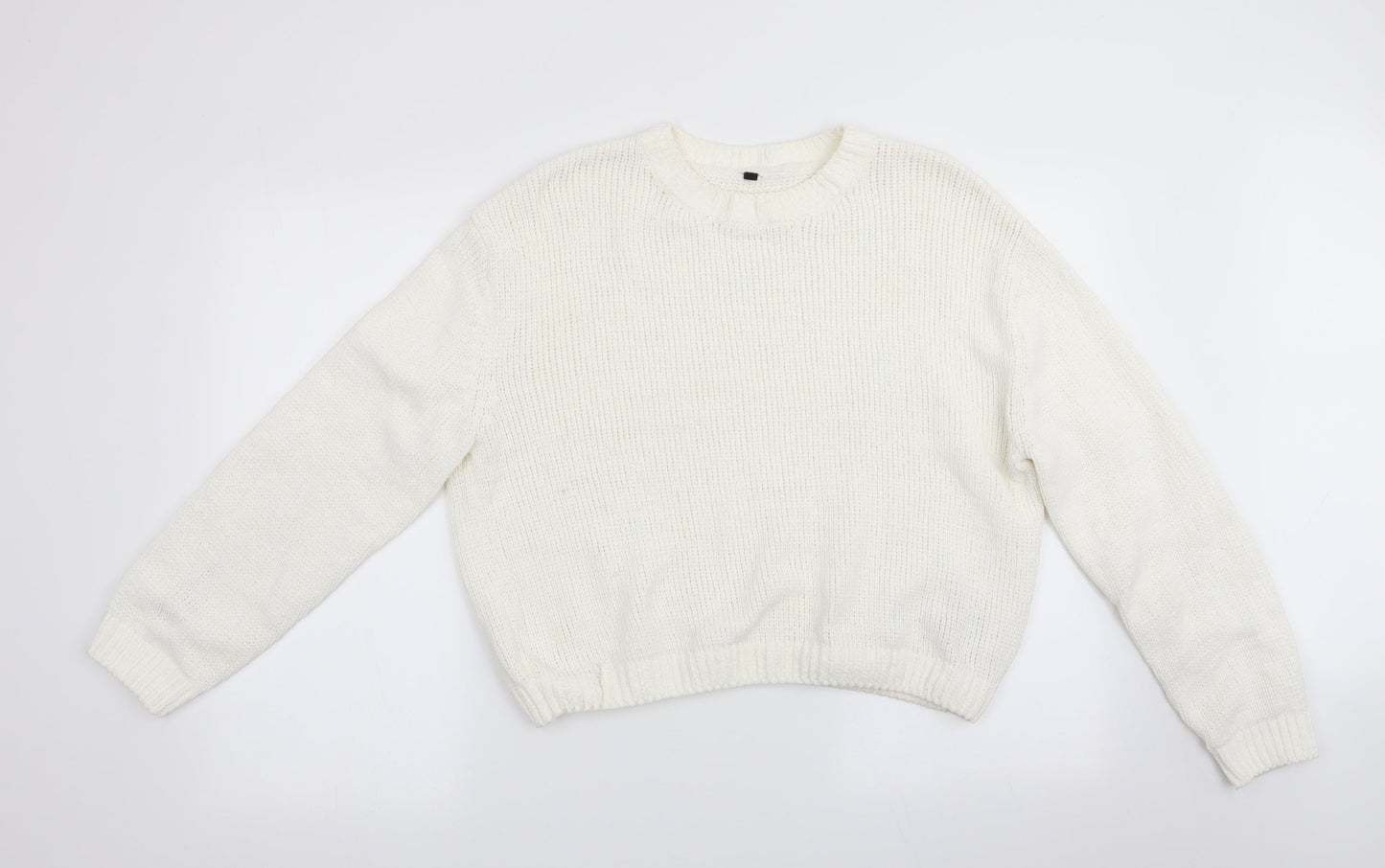 Womens UK Size M Preworn Ivory Pullover Jumper