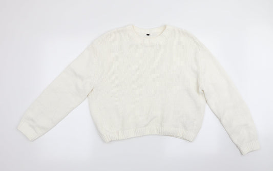 Womens UK Size M Preworn Ivory Pullover Jumper