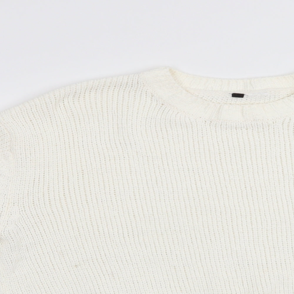 Womens UK Size M Preworn Ivory Pullover Jumper