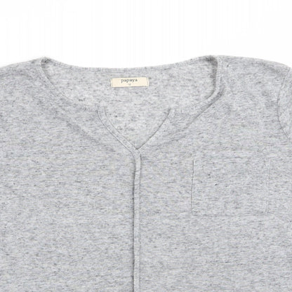 Womens UK Size 12 Papaya Grey Tunic Jumper