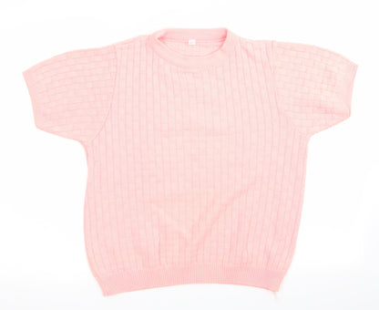 Womens UK Size 10 Preworn Orange Pullover Jumper