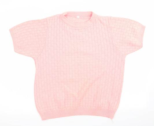 Womens UK Size 10 Preworn Orange Pullover Jumper