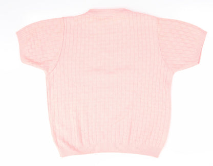 Womens UK Size 10 Preworn Orange Pullover Jumper