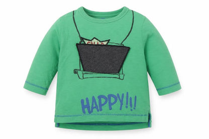 Front view of Next Baby Green Basic T-Shirt, size 3-6, Months