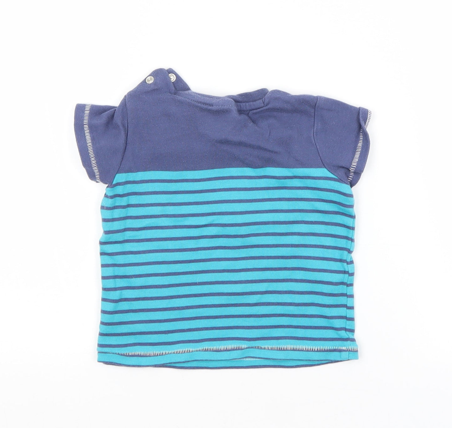 Mini Club Baby Blue Striped  Basic T-Shirt Size 12-18 Months