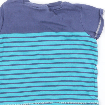 Mini Club Baby Blue Striped  Basic T-Shirt Size 12-18 Months