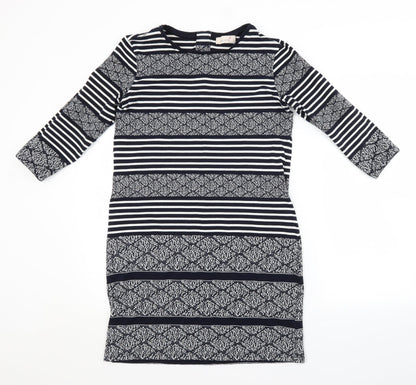 Per Una Womens Blue Striped  T-Shirt Dress  Size 12
