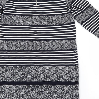 Per Una Womens Blue Striped  T-Shirt Dress  Size 12