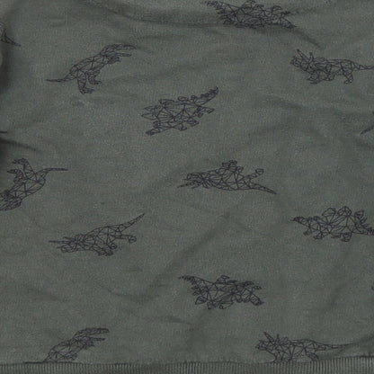URBAN RASCALS Boys Green Animal Print  Pullover Sweatshirt Size 5-6 Years