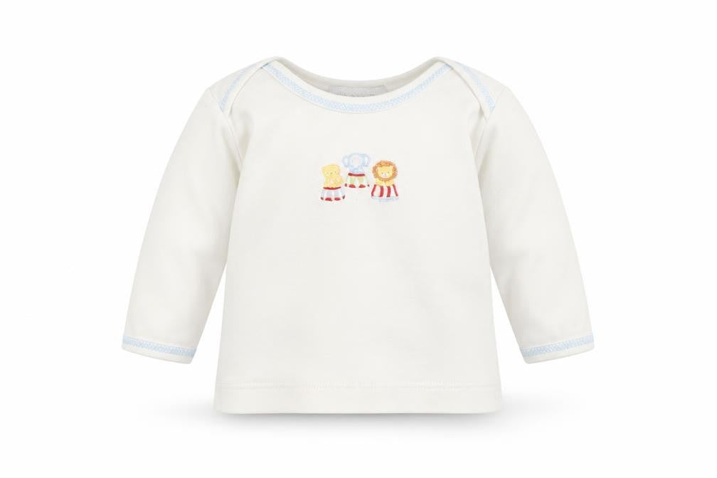 Front view of Magnolia Baby White Basic T-Shirt, size 0-3, Months
