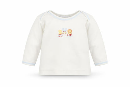 Front view of Magnolia Baby White Basic T-Shirt, size 0-3, Months